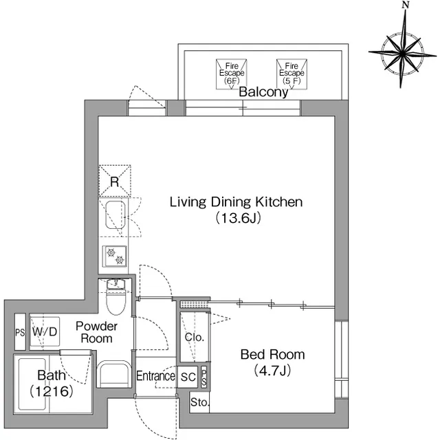 Comforia Liv Ryogoku East - Floor Plan - ["White", "Diagram", "Plan"]