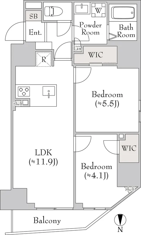 LUMIEC un Iriya - Floor Plan - ["Tile Flooring"]