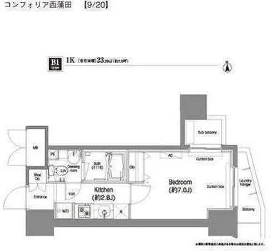 Comforia Nishi Kamata - Floor Plan - ["Diagram"]