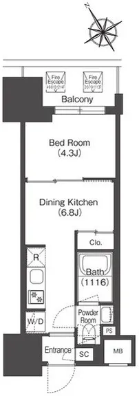 Comforia Liv Itabashi - Floor Plan - []