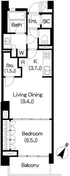 Brillia Ist Sangenjaya Blossom Terrace - Floor Plan - ["Rectangle", "Font", "Parallel"]