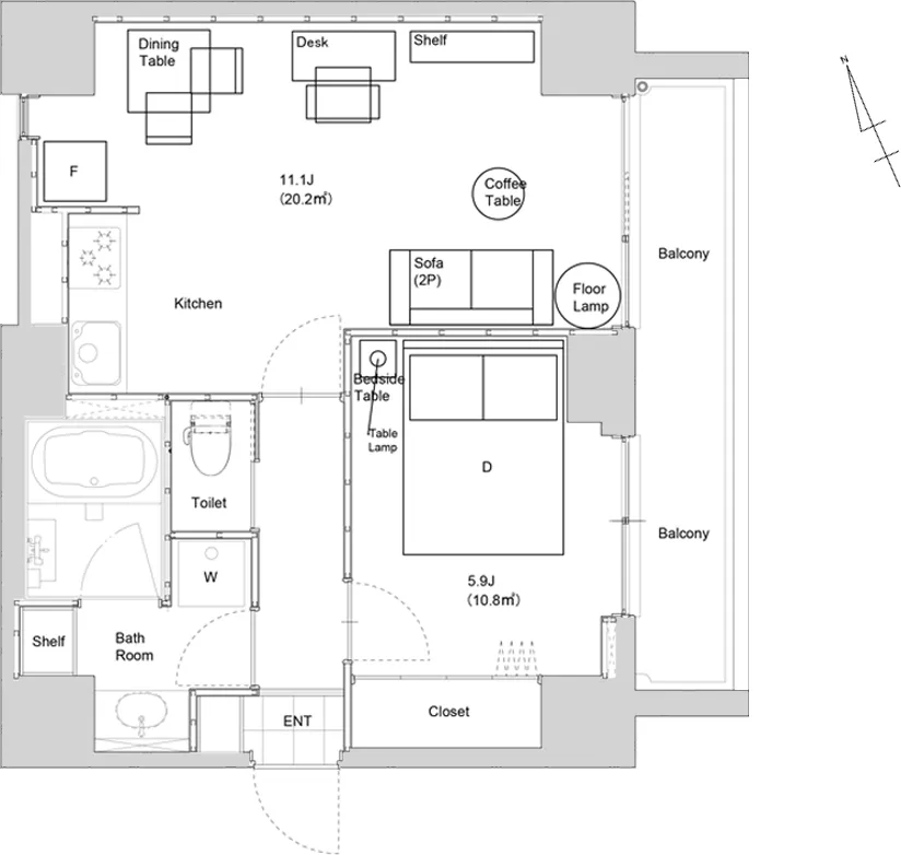 Hmlet Asakusa Station - Floor Plan - []