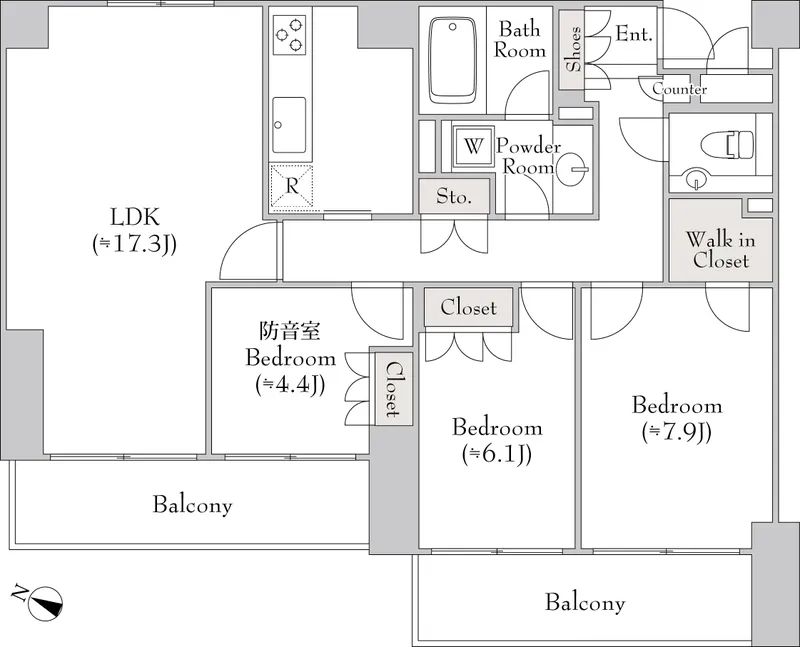 Dash Living Aoyama - Floor Plan - ["White", "Diagram", "Floor plan"]