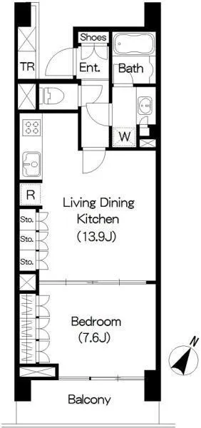 Brillia Ist Sangenjaya Blossom Terrace - Floor Plan - ["Rectangle", "Line", "Font"]