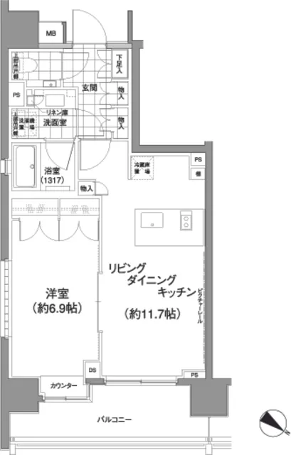 Park Habio Shibuya Kamiyamacho - Floor Plan - ["Rectangle", "Schematic", "Font"]