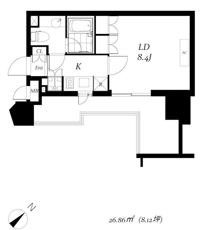 Chester Court Ochanomizu - Floor Plan - ["Diagram", "Line", "Floor plan"]