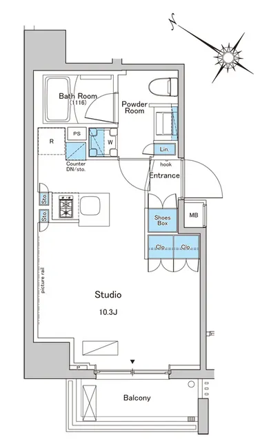 Lefon Progres Minami Otsuka - Floor Plan - ["White", "Schematic", "Line"]