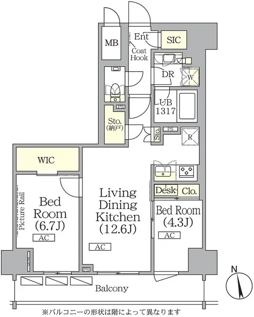 The Park Habio Kagurazaka Residence South - Floor Plan - []