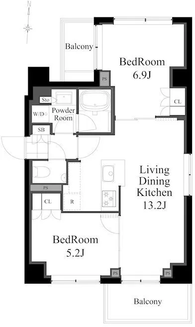 KOMABA WEST - Floor Plan - ["White", "Plan", "Floor plan"]