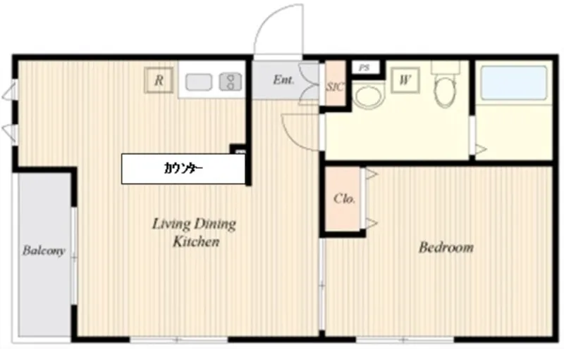 K-Suite Tokyo Toritsu Daigaku - Floor Plan - ["Plumbing fixture", "Floor plan", "Sink"]