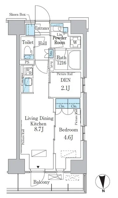 Park Axis Shinjuku Hyakunincho - Floor Plan - ["Rectangle", "Schematic", "Font"]