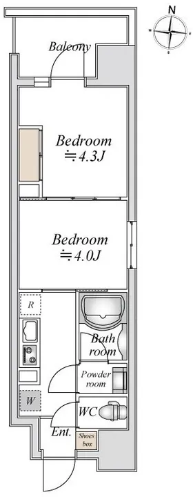 Doue Ryogoku III - Floor Plan - []