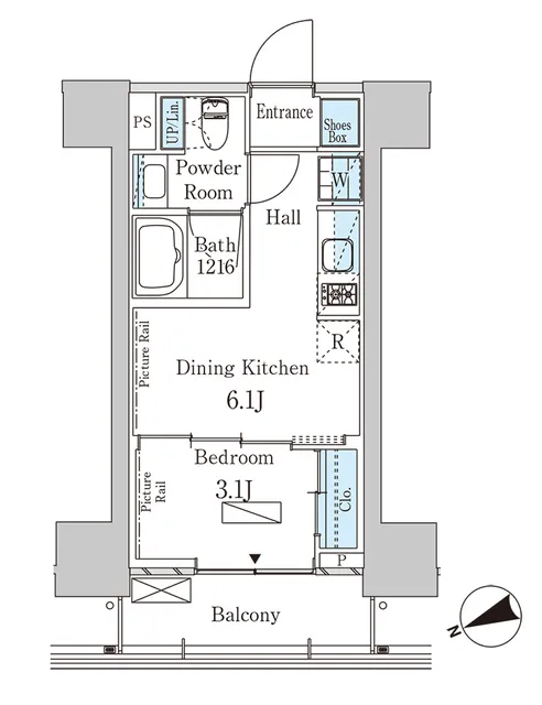Park Axis Shibaura Canal - Floor Plan - ["Rectangle", "Schematic", "Font"]