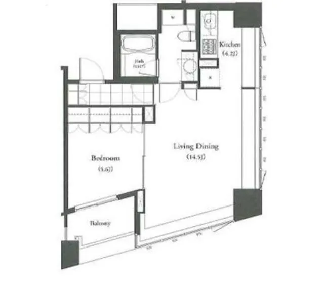 Park Cube Meguro Tower - Floor Plan - ["Slope", "Parallel", "Rectangle"]