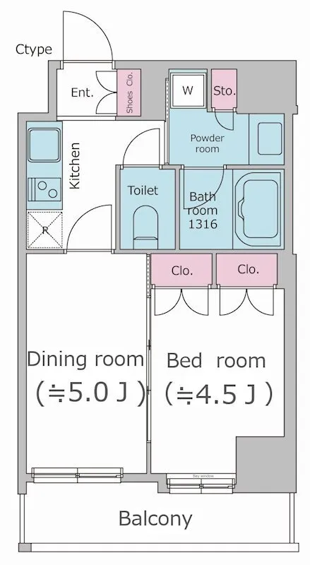 Park Flats Shibuya Daikanyama - Floor Plan - ["Rectangle", "Font", "Parallel"]