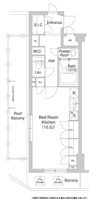 Comforia Meguro Chojamaru - Floor Plan - ["Rectangle", "Font", "Parallel"]