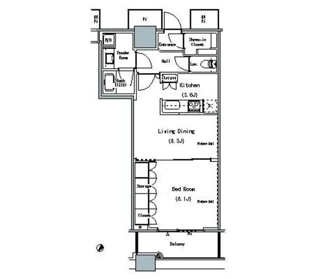 The Tokyo Towers Midtower - Floor Plan - ["White", "Line", "Black"]