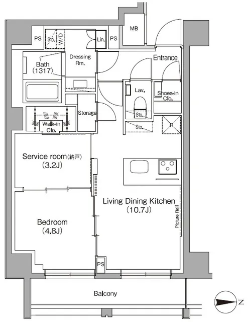 The Park Habio Koenji Residence - Floor Plan - ["Product", "Rectangle", "Schematic"]