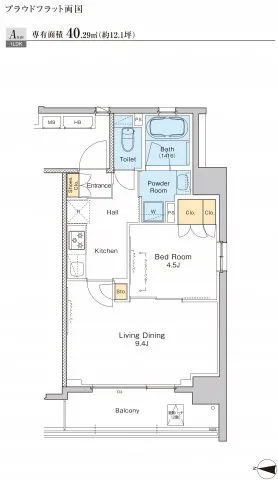Proud Flat Ryogoku - Floor Plan - ["Rectangle", "Schematic", "Parallel"]