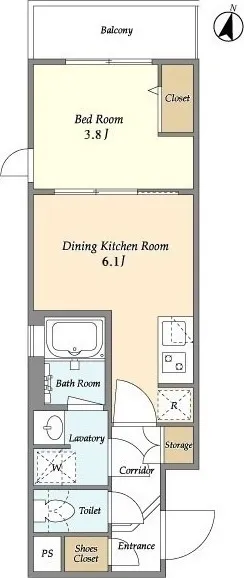 SUNIVAS Iidabashi - Floor Plan - ["Rectangle", "Font", "Parallel"]