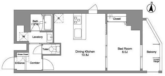 Daffitto Kinshicho - Floor Plan - ["White", "Diagram", "Technical drawing"]