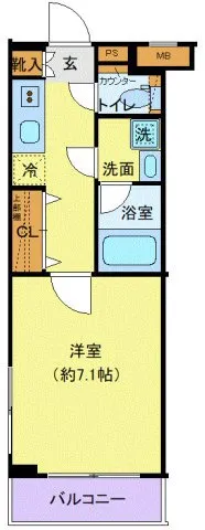Crevista Musashi Kosugi - Floor Plan - ["Apartment", "Tile Flooring", "Geraniums"]