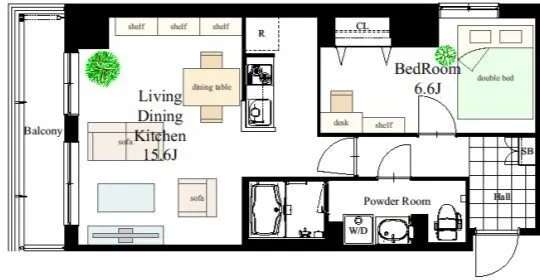 Esty Maison Koenji - Floor Plan - ["White", "Plan", "Diagram"]