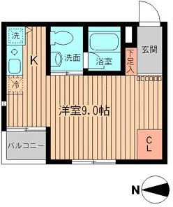 NERV Nishi-Waseda - Floor Plan - ["Apartment", "Plumbing fixture"]