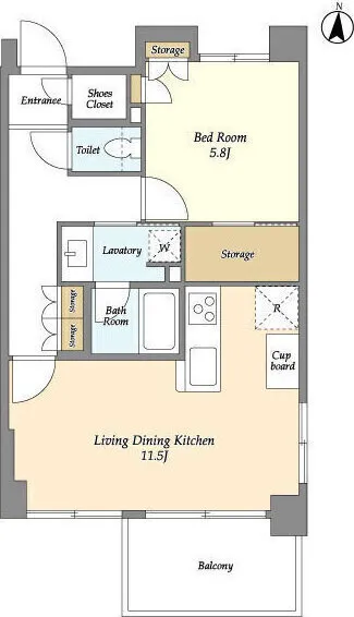 Comforia Nishiwaseda - Floor Plan - ["Rectangle", "Parallel", "Font"]