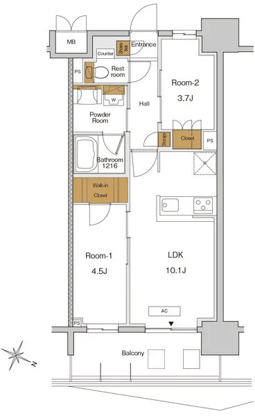 RJR Precia Higashijujo Garden - Floor Plan - ["Diagram", "Floor plan", "Technical drawing"]