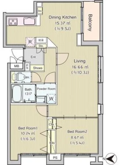 Patio Square Nakano - Floor Plan - ["Floor plan", "Plan", "Technical drawing"]