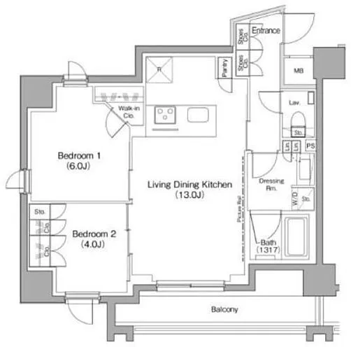 The Park Habio Meguro Residence - Floor Plan - ["Schematic", "Rectangle", "Map"]
