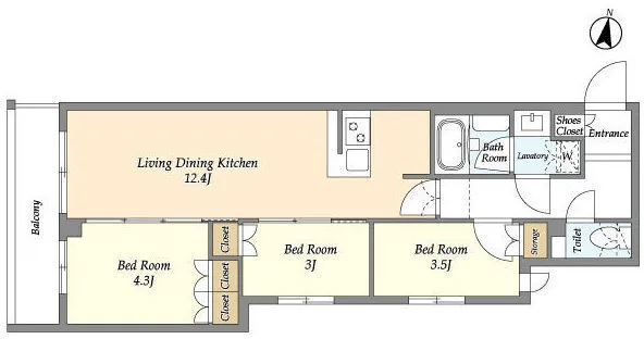 Asyl Court Nerima Nakamurabashi - Floor Plan - ["Floor plan", "Technical drawing", "Diagram"]