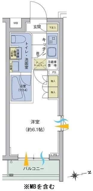 Asylum Court Shinagawa Nakanobu - Floor Plan - []