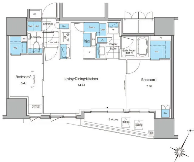 Lefon Progre Kita-Shinjuku - Floor Plan - ["Diagram", "Map", "Floor plan"]