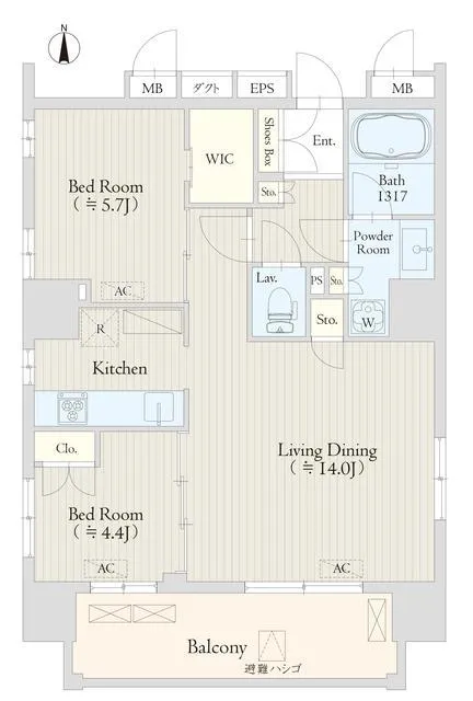 Keyaki Terrace Ebisu Minami - Floor Plan - ["Rectangle", "Font", "Schematic"]