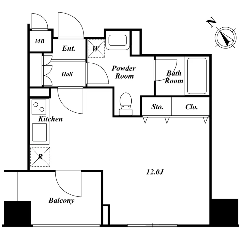 Across Meguro Tower - Floor Plan - ["Rectangle", "Font", "Parallel"]