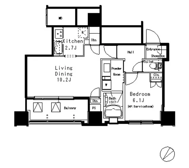 MFPR Meguro Tower - Floor Plan - ["Floor plan", "Diagram", "Plan"]