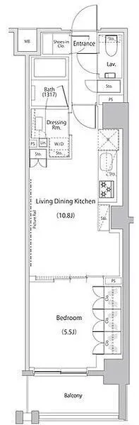 The Park Habio Bunkyo Edogawabashi - Floor Plan - ["Rectangle", "Font", "Map"]