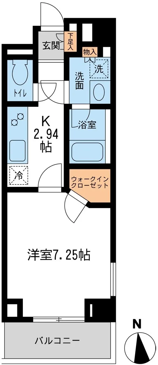Residence Shirokane Colore - Floor Plan - ["Rectangle", "Font", "Parallel"]