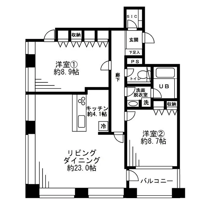 Residia Tower Azabujuban - Floor Plan - ["Schematic", "Font", "Rectangle"]