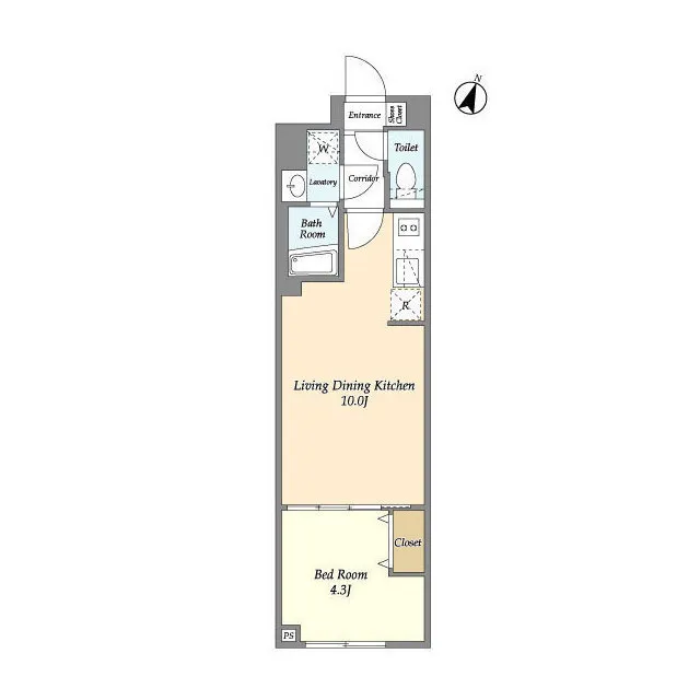 Well Square Ism Komagome - Floor Plan - ["Rectangle", "Font", "Parallel"]