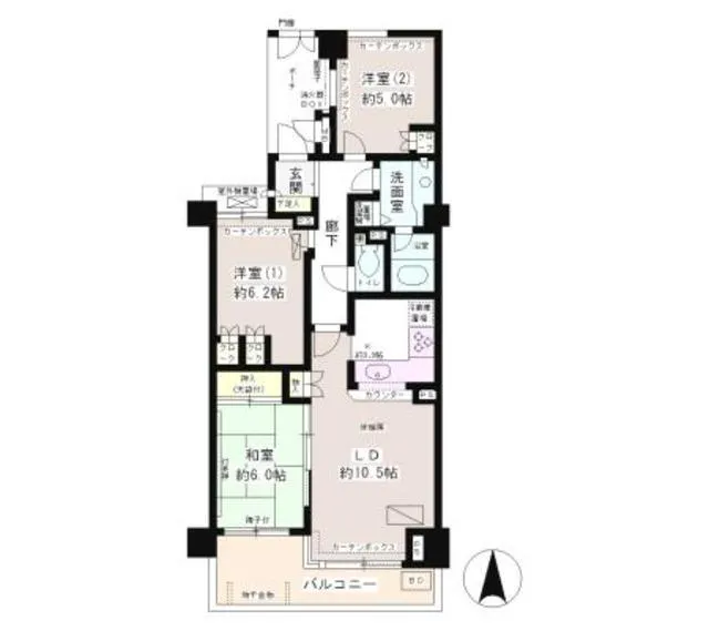 Park Heim Nakanosakaue - Floor Plan - ["Map", "Rectangle", "Font"]