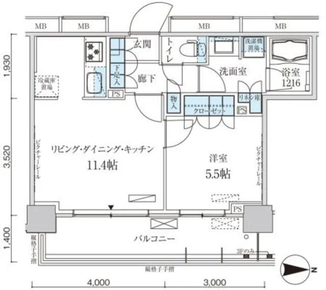 Park Axis Kikugawa Station Gate - Floor Plan - ["Product", "Rectangle", "Font"]