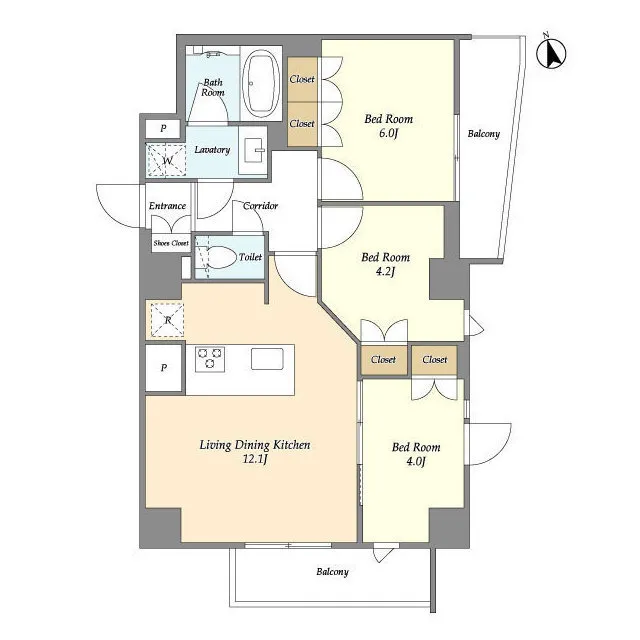 Freshia Akatsuka Shinmachi - Floor Plan - ["Schematic", "Map", "Rectangle"]