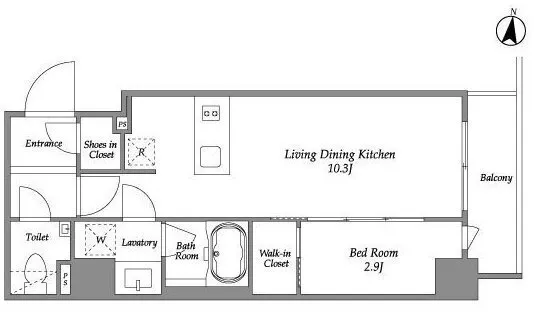 IPSE Yoyogi Uehara - Floor Plan - ["White", "Diagram", "Technical drawing"]