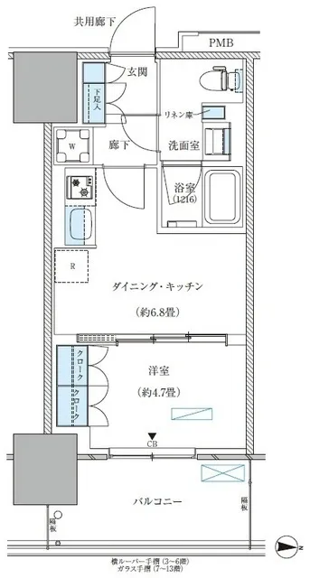 Park Axis Nishi-Ojima Comfort Square - Floor Plan - ["White", "Diagram", "Plan"]