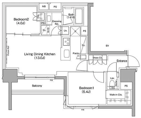 The Park Habio Takinogawa - Floor Plan - ["Rectangle", "Schematic", "Font"]
