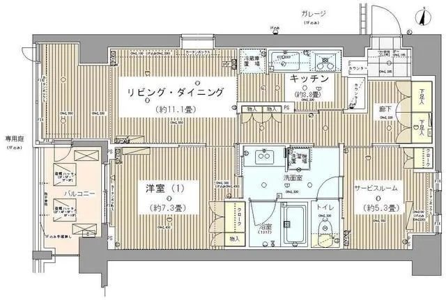 Gardenier Kinuta Residence - Floor Plan - ["Rectangle", "Schematic", "Font"]