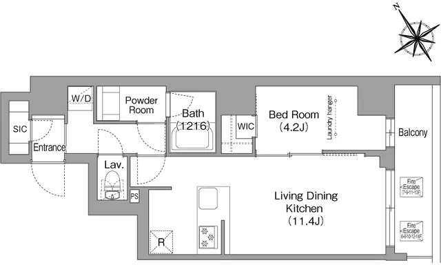 Comforia Liv Ueno - Floor Plan - ["Diagram", "Floor plan"]